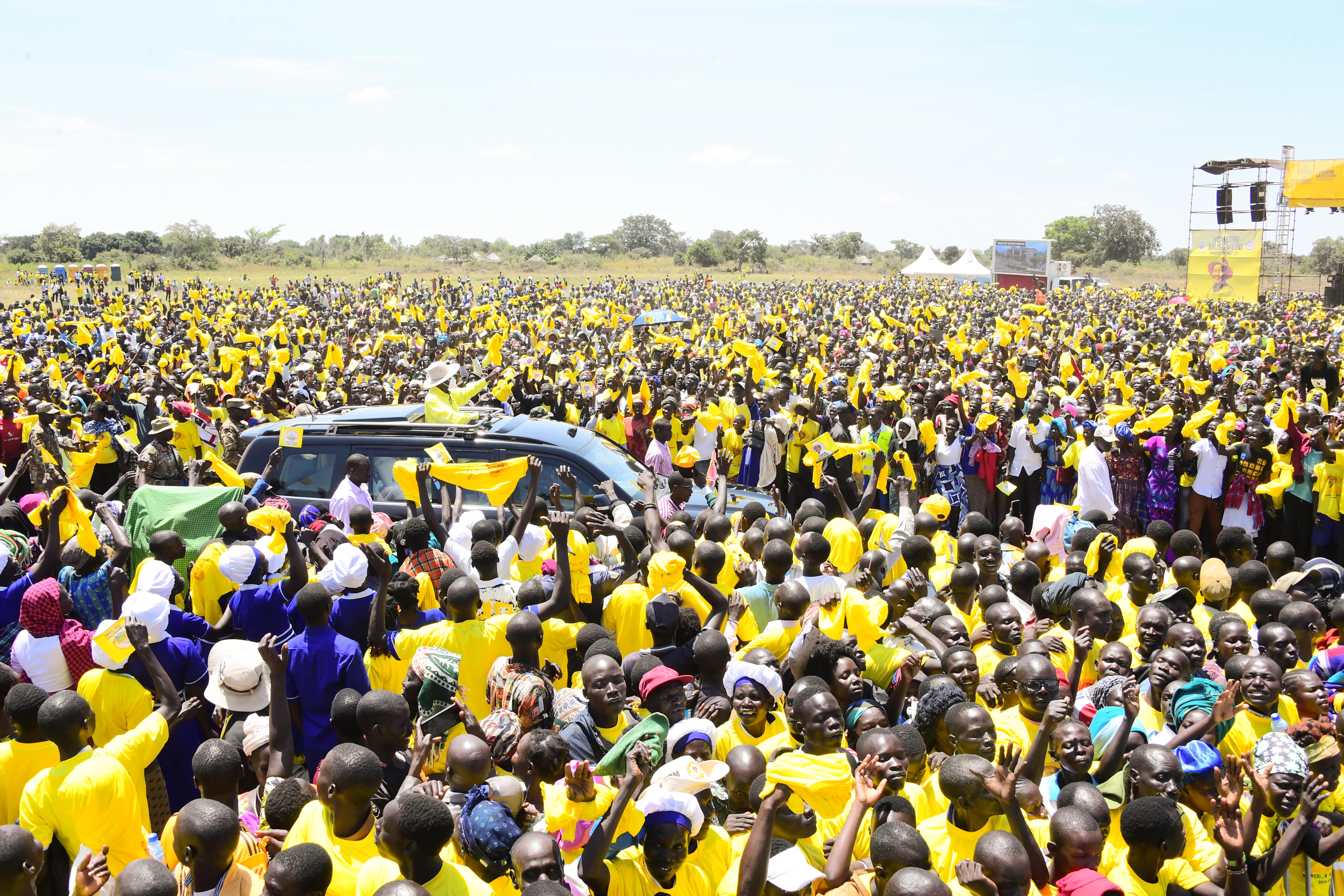 PRESIDENT MUSEVENI WRAPS UP ACHOLI CAMPAIGN TRAIL WITH EMPHASIS ON PEACE, DEVELOPMENT AND WEALTH CREATION