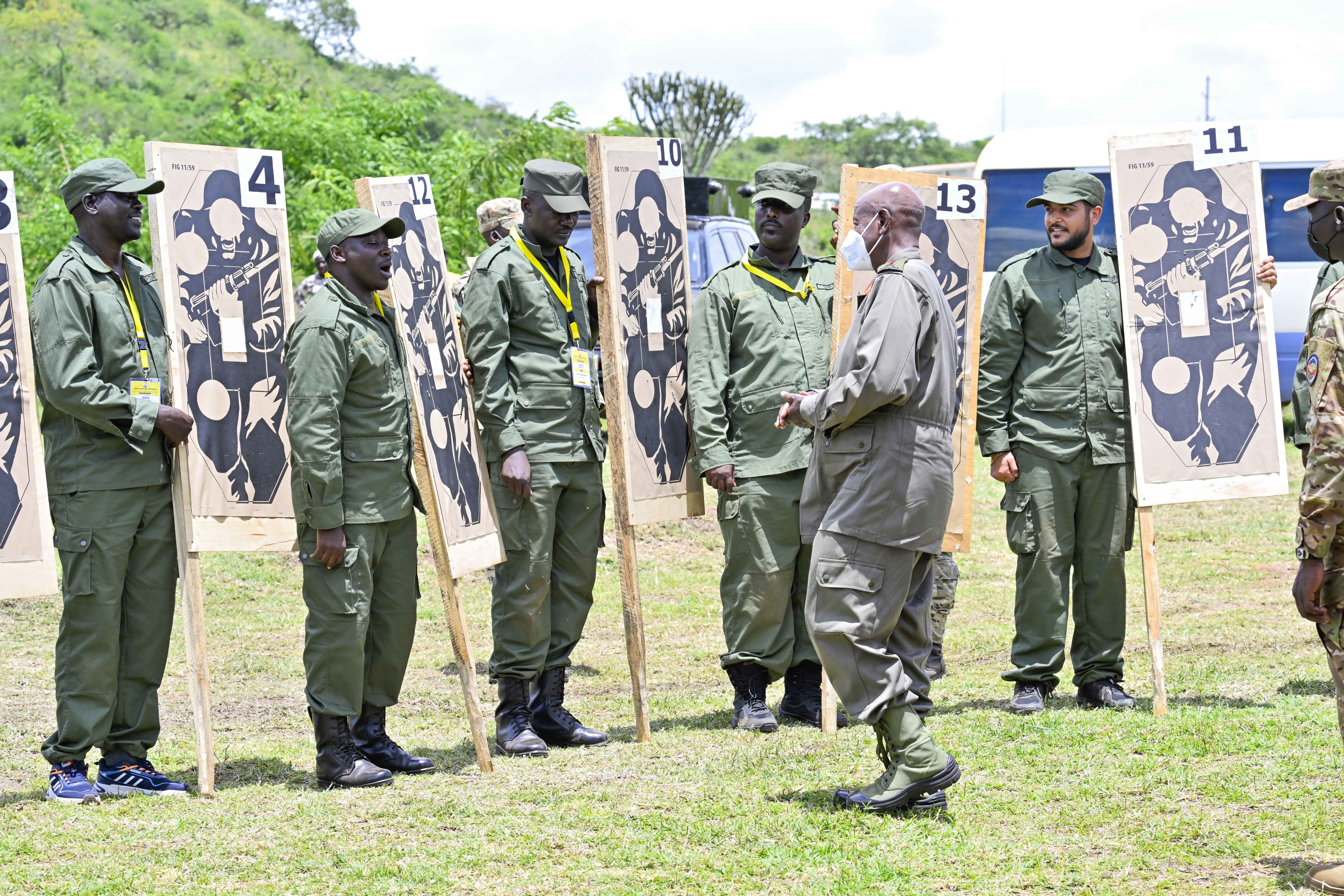 PRESIDENT MUSEVENI LEADS MPS IN SHOOTING EXERCISE, CALLS FOR INTEGRITY IN LEADERSHIP