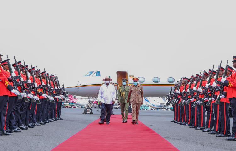 H.E. PRESIDENT YOWERI KAGUTA MUSEVENI ARRIVES IN NAIROBI FOR BILATERAL TALKS WITH PRESIDENT WILLIAM RUTO