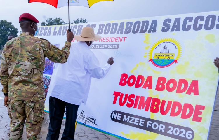 H.E. YOWERI KAGUTA MUSEVENI LAUNCHES KAMPALA METROPOLITAN AREA BODA BODA SACCOS, EMPOWERS THEM WITH SHS10.2 BILLION