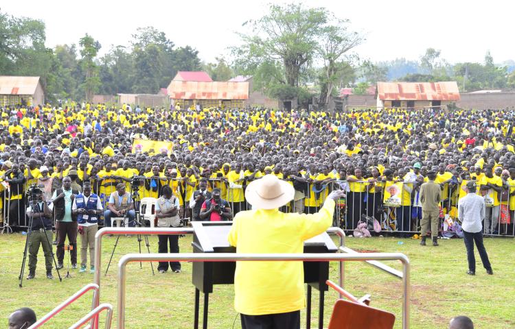 PRESIDENT MUSEVENI APPEALS TO LANGO TO SUPPORT NRM FOR MORE DEVELOPMENT 