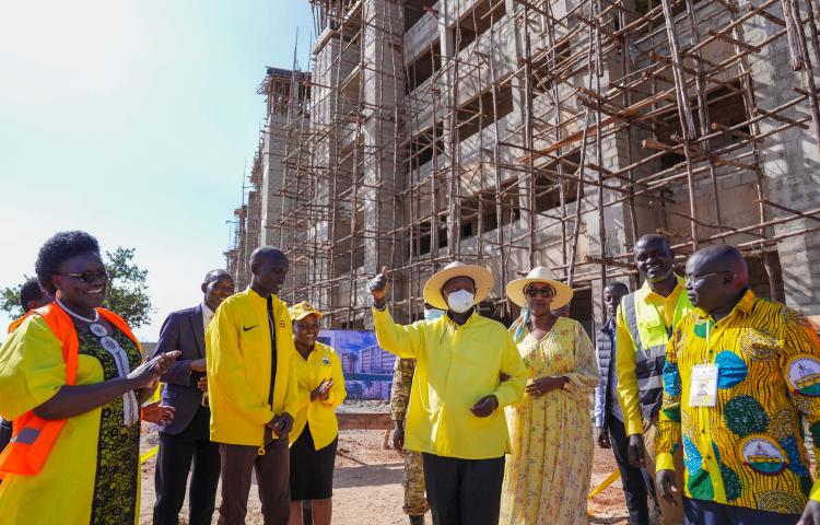 PRESIDENT MUSEVENI COMMISSIONS JOSHUA CHEPTEGEI'S HOTEL IN KAPCHORWA 