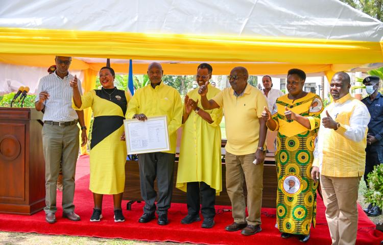 PRESIDENT MUSEVENI RECEIVES OFFICIAL DECLARATION OF VICTORY, PLEDGES ECONOMIC GROWTH AND POVERTY ERADICATION 