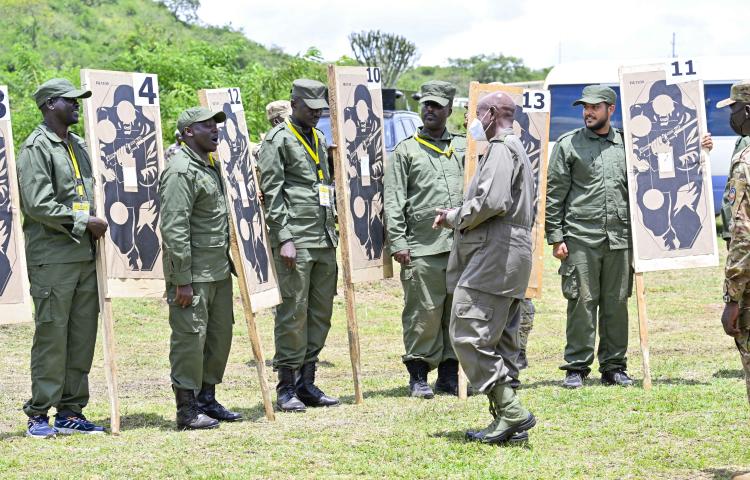 PRESIDENT MUSEVENI LEADS MPS IN SHOOTING EXERCISE, CALLS FOR INTEGRITY IN LEADERSHIP